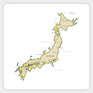 Japan map Sticker